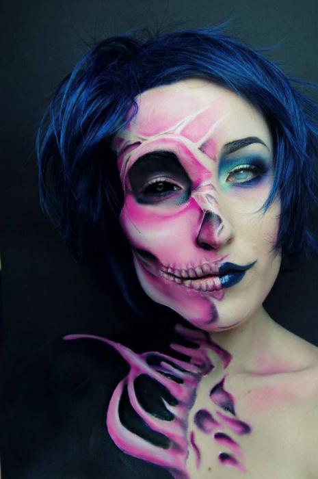 Suikerschedel: make-up voor Halloween