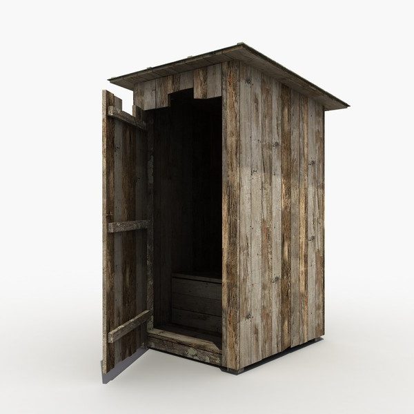 Een toilet bouwen voor een houten huis