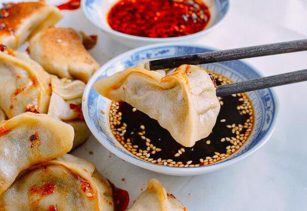 Het recept voor gefrituurde dumplings