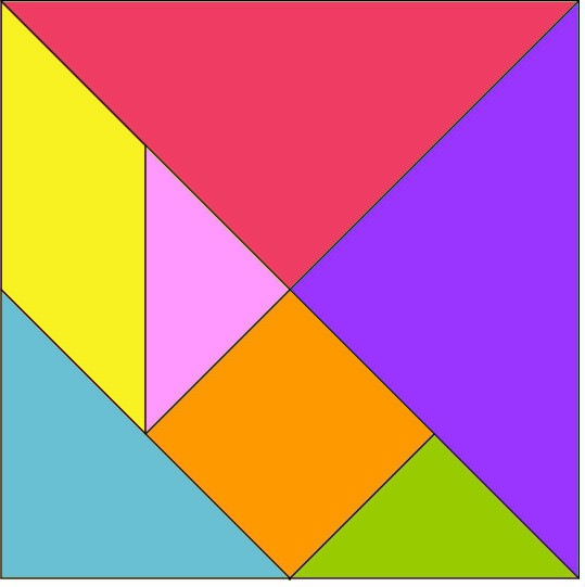 Tangram met eigen handen