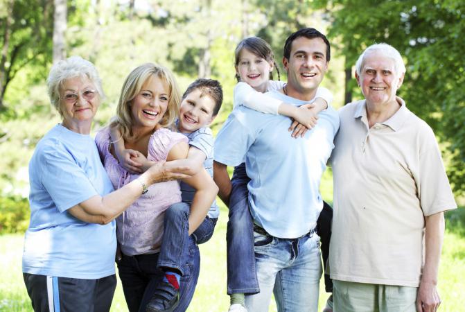 vriendelijke familie